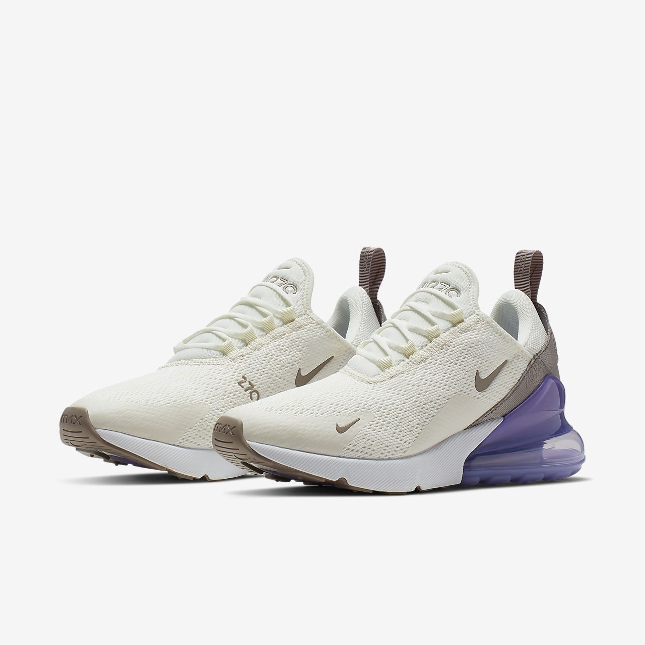 Air max 270 2025 kad?n krem-mor spor ayakkab?